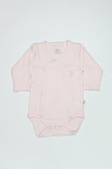 Bistyle Organik Natural Basic Style Kruvaze Uzun Kol Body BS17102 Pembe