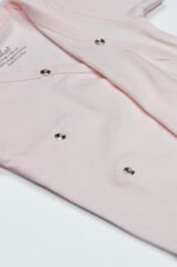 Bistyle Organik Natural Basic Style Kruvaze Uzun Kol Body BS17102 Pembe