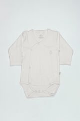 Bistyle Organik Natural Basic Style Kruvaze Uzun Kol Body BS17102 Ekru