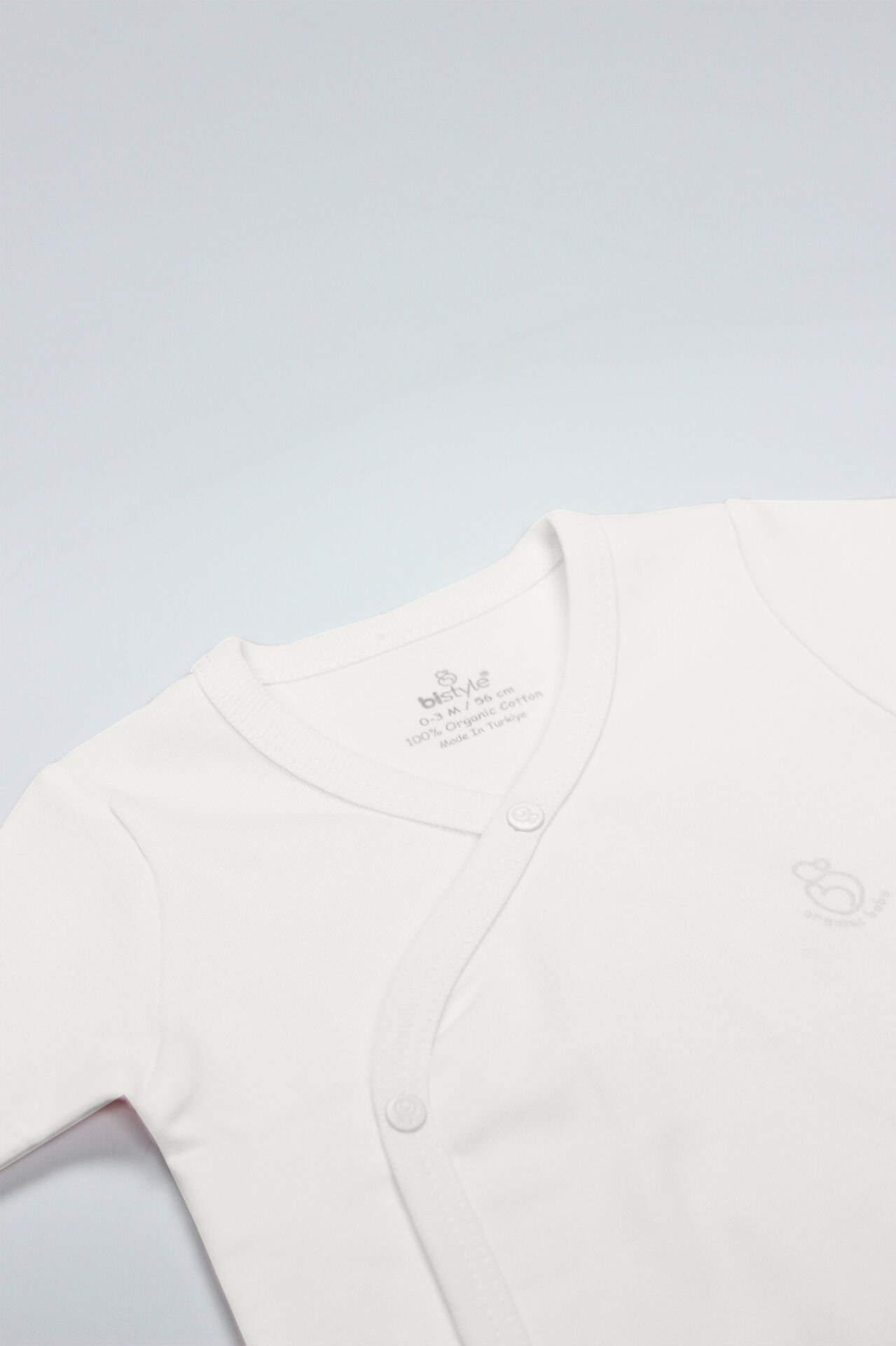 Bistyle Organik Natural Basic Style Kruvaze Uzun Kol Body BS17102 Ekru