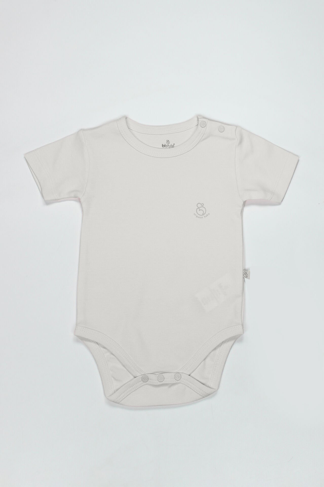 Bistyle Organik Natural Basic Style Yarım Kol Body BS17103 Ekru