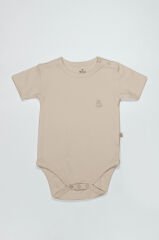 Bistyle Organik Natural Basic Style Yarım Kol Body BS17103 Bej