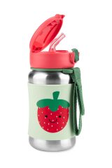 Skip Hop Zoo Pipetli Paslanmaz Çelik Suluk 350 ml Çilek