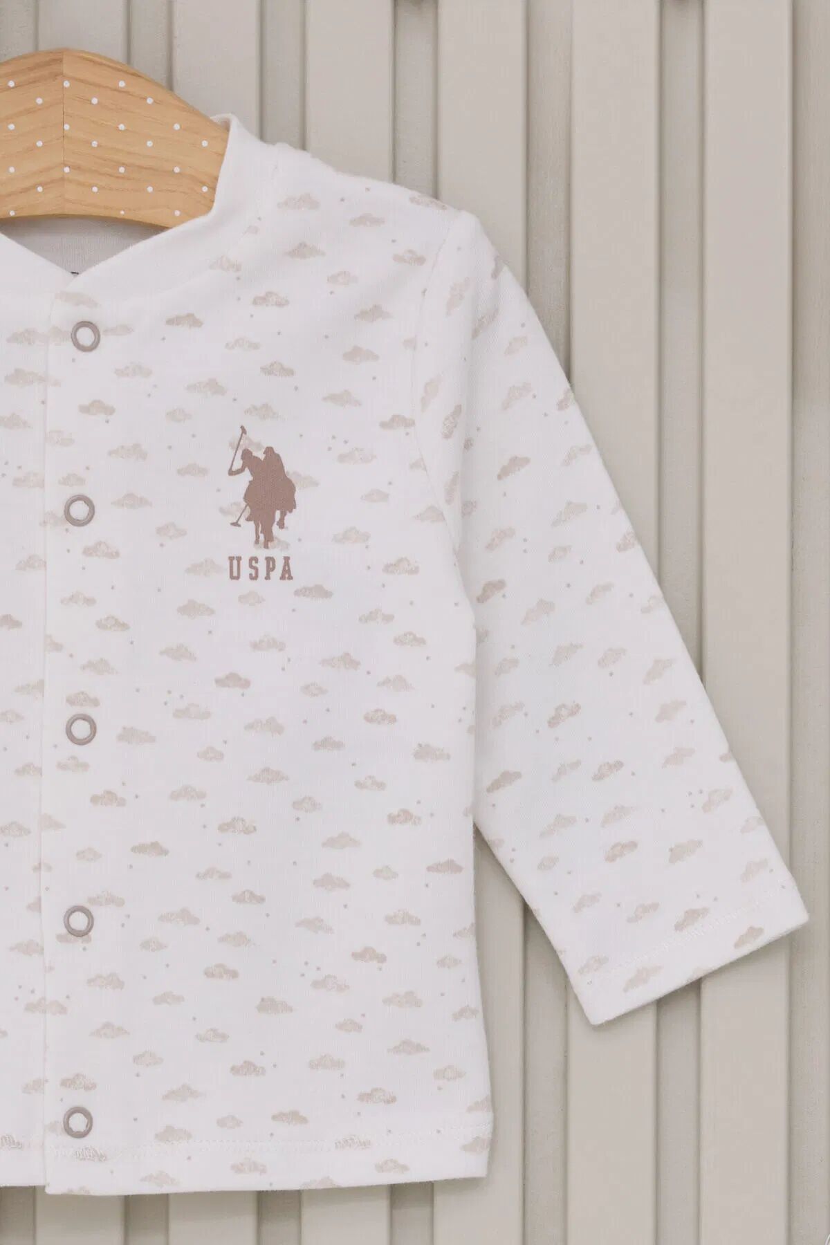 U.S Polo Bebek 3'Lü Takım USB2023 Krem