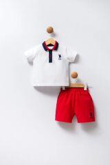 U.S Polo Bebek 2'Li Takım USB2339 Beyaz Kırmızı