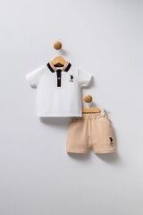 U.S Polo Bebek 2'Li Takım USB2339 Beyaz-Bej
