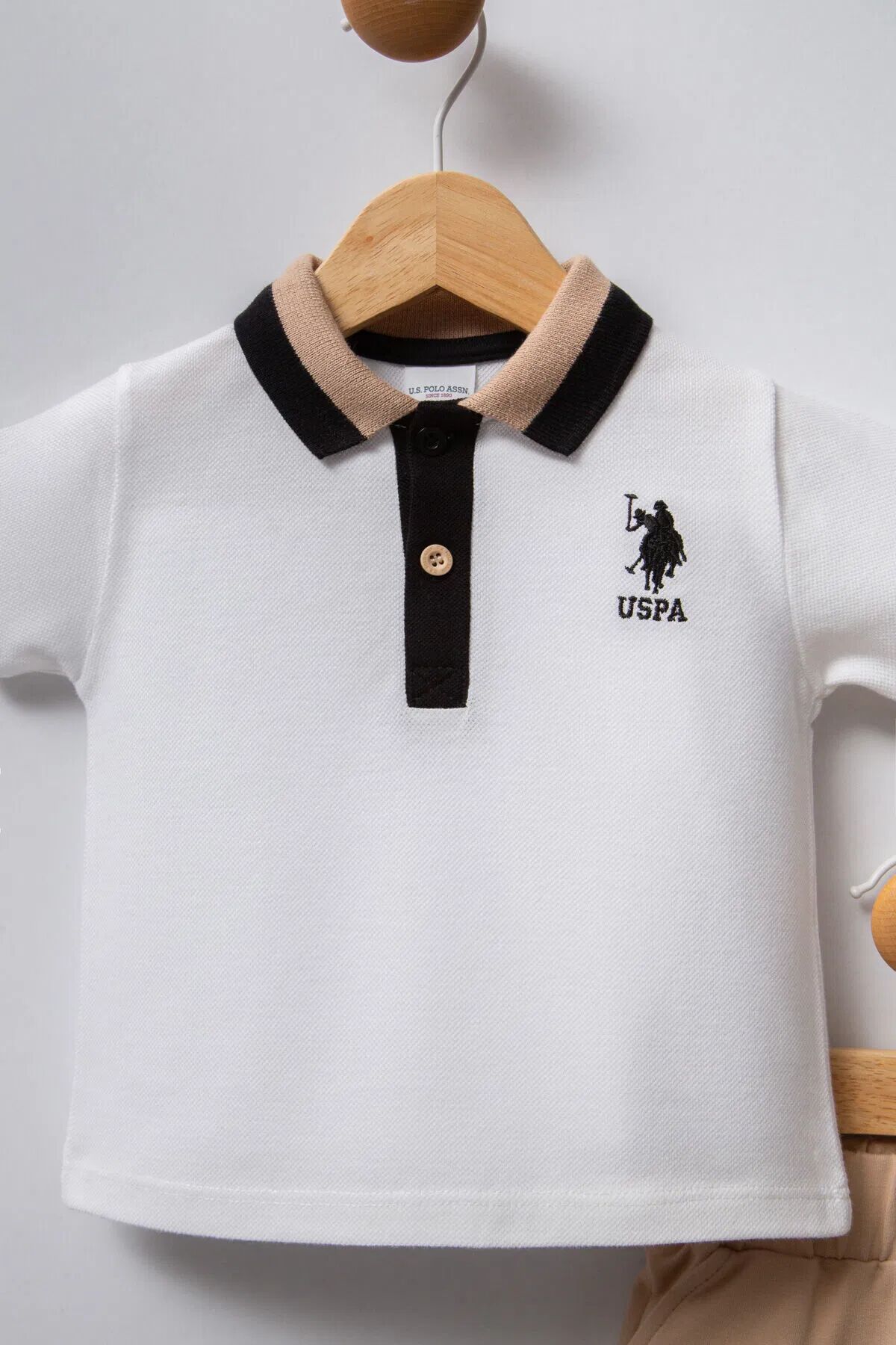U.S Polo Bebek 2'Li Takım USB2339 Beyaz-Bej