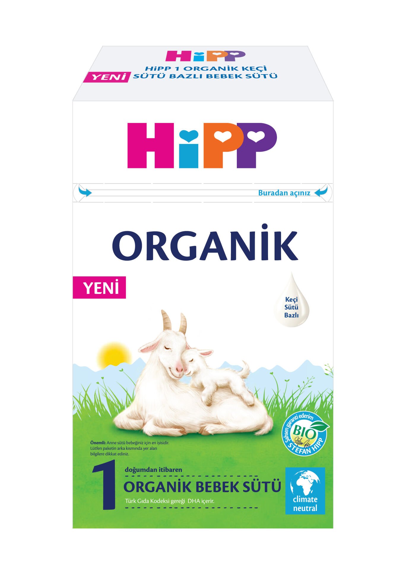 Hipp 1 Organik Keçisütü Bazlı Bebek Sütü 400 Gr