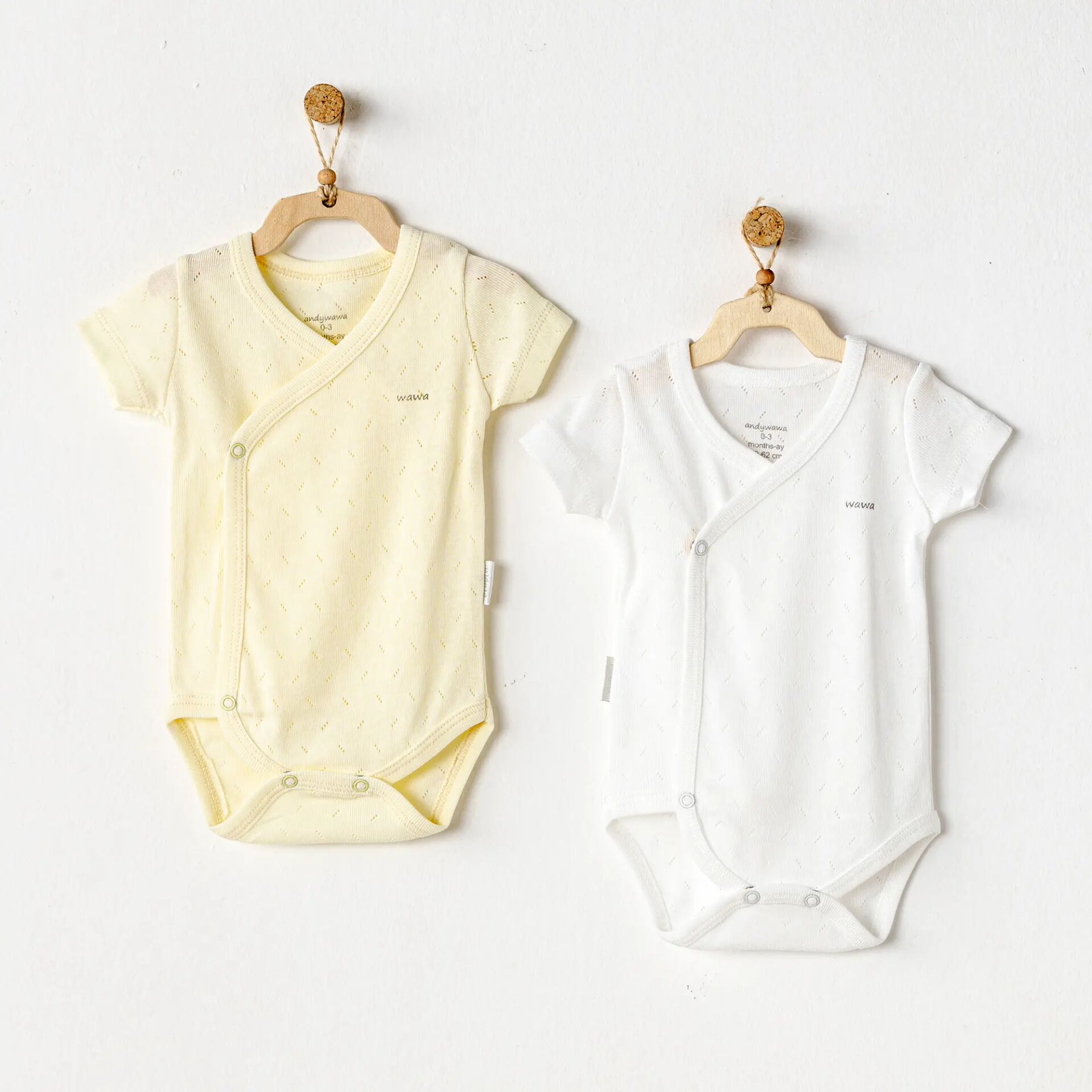 Andywawa AC25555 Jacquard Basic 2'Li Zıbın Body Yellow White