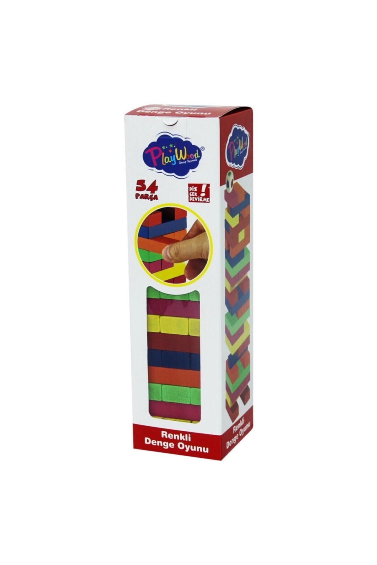 PlayWood Ahşap Kutulu Denge Oyunu Renkli 310