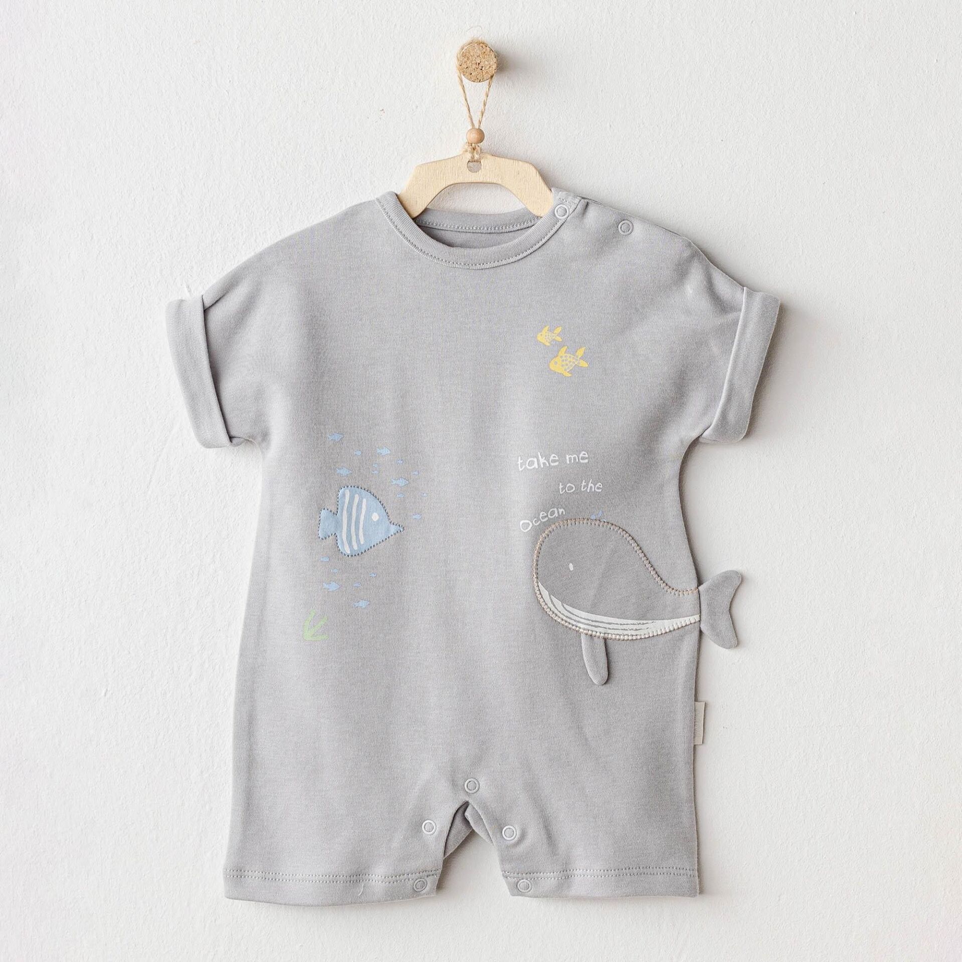 Andywawa AC25603 Ocean Is My Happy Place Romper Tulum Grey