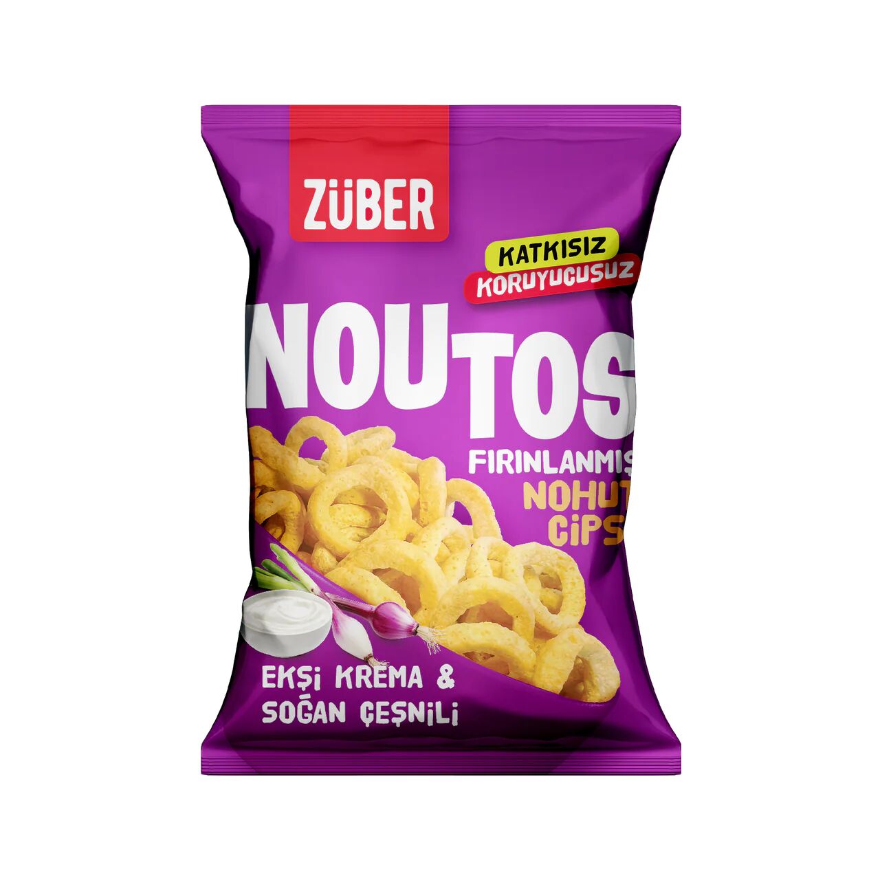 Züber Noutos Fırın Nohut Cipsi 55 Gr Ekşi Krema ve Soğan