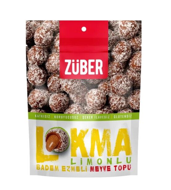 Züber Lokma Meyve Topu 96 Gr Limonlu Badem Ezmeli