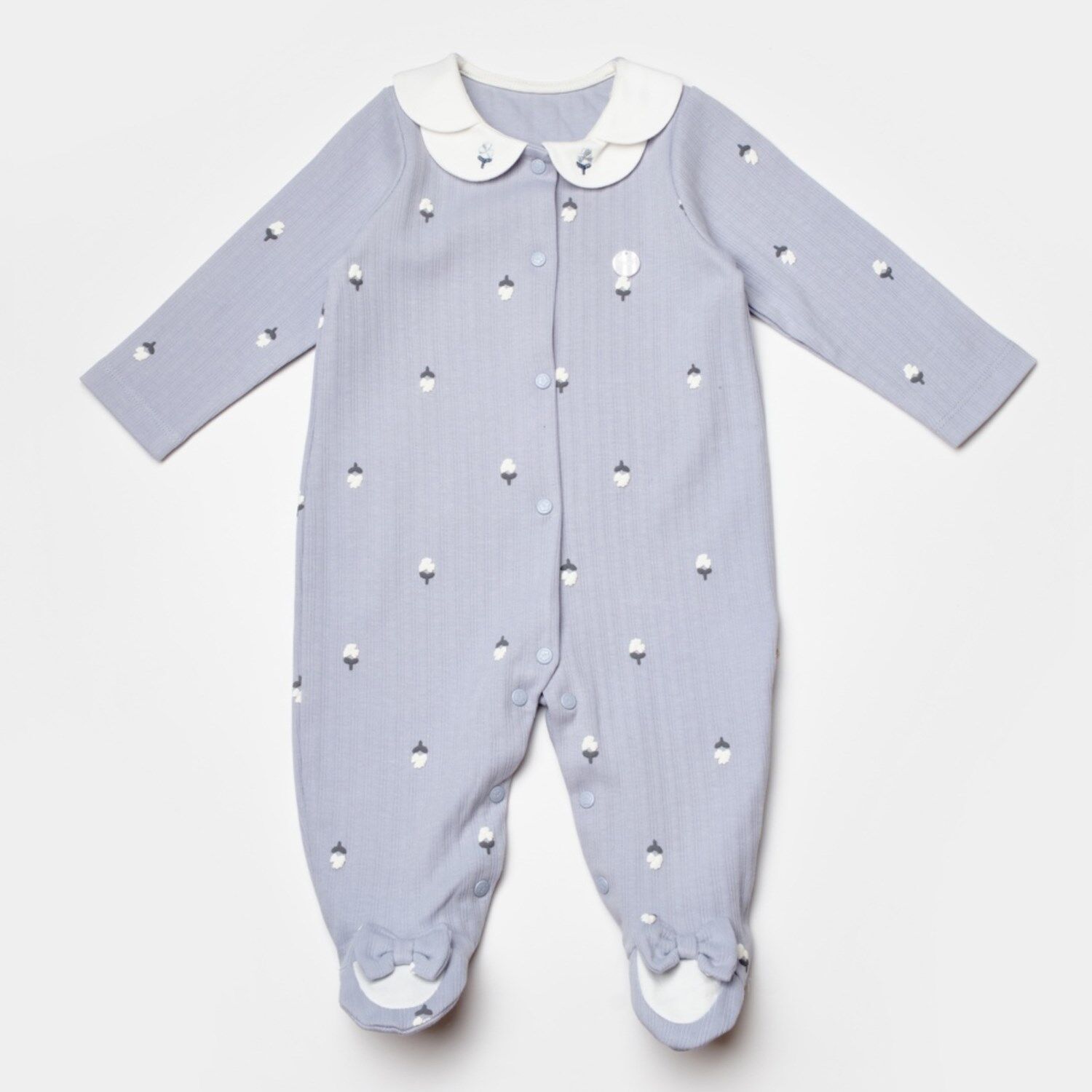 Bibaby Biorganic Love Floral Tulum 60790 Ekru Lila