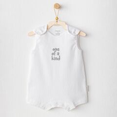 Andywawa AC25895 Romper Basic Bebek Tulum White