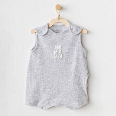 Andywawa AC25895 Romper Basic Bebek Tulum Grey Melange