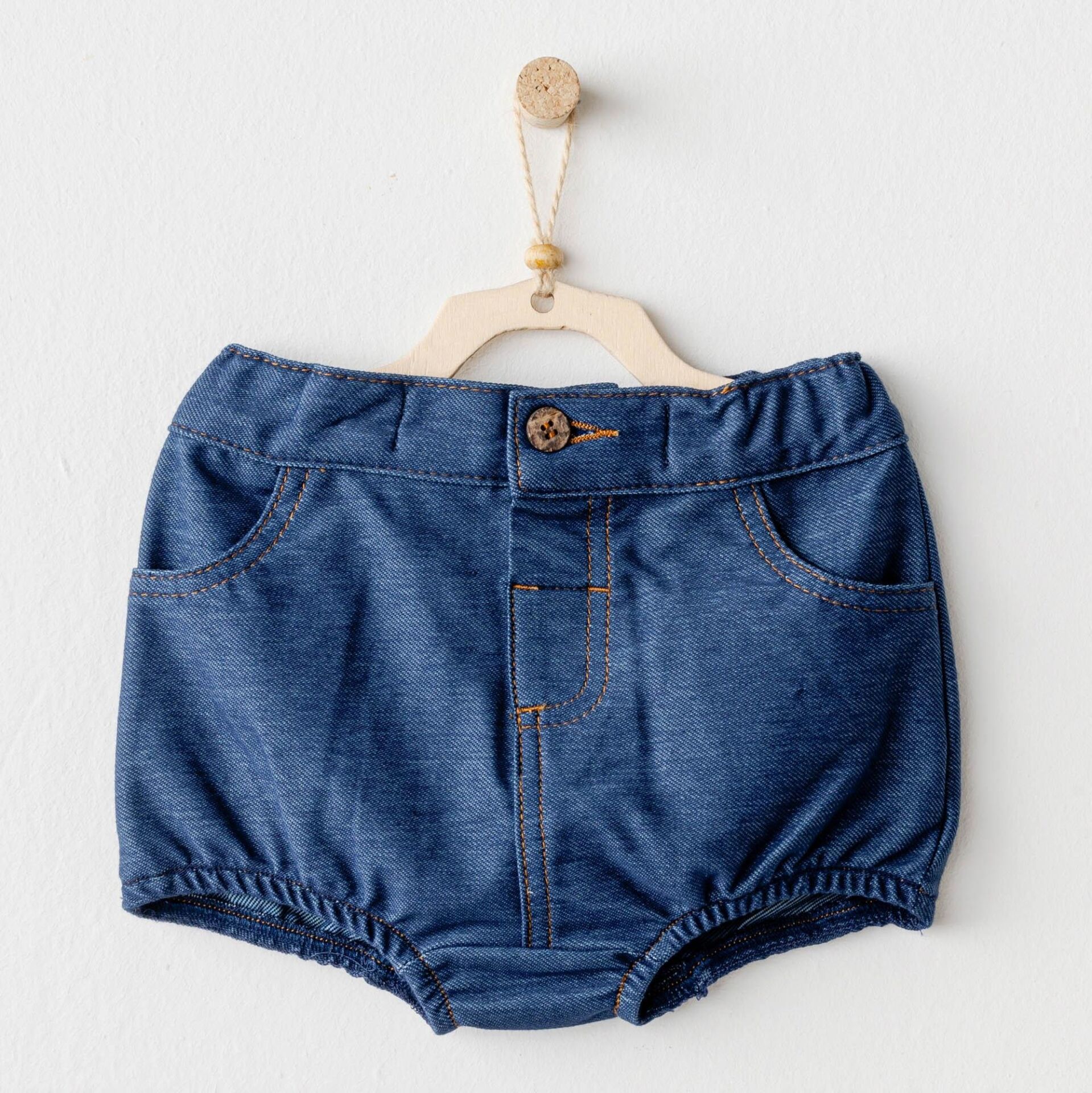Andywawa AC25933 Casual Bebek Şort İndigo