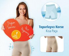 Mycey Doğum Sonrası Toparlayıcı Korse Kısa Paça Ekru