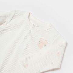 Bibaby Biorganic Koala Jungle Uzun Kol Bebek Body 56973 Pembe