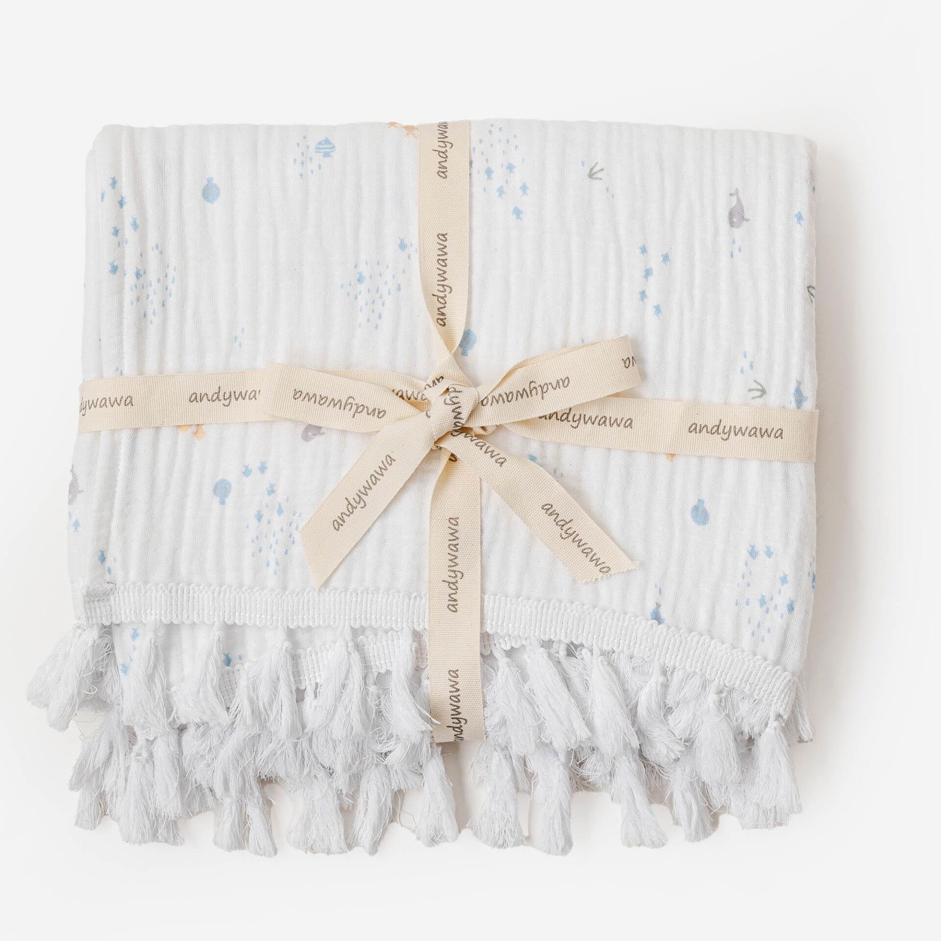 Andywawa AC25613 Ocean İs My Happy Place 100x120 Battaniye White