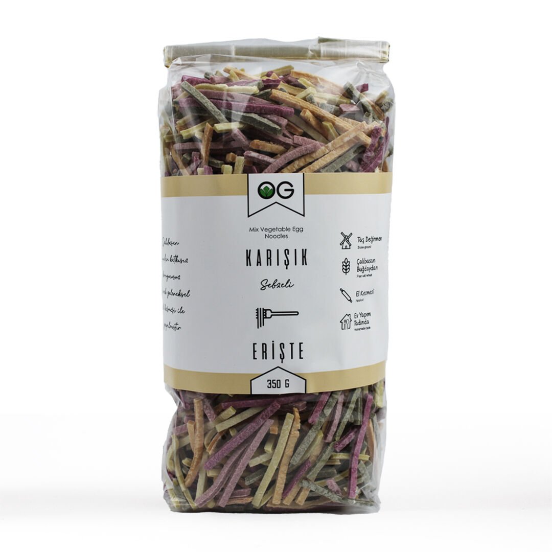 OG Natural Karışık Sebzeli Ev Eriştesi 350 Gr