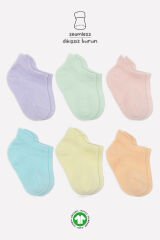 Bistyle Mix Penye Sneakers Çorap 6'Lı BS20101M Lila