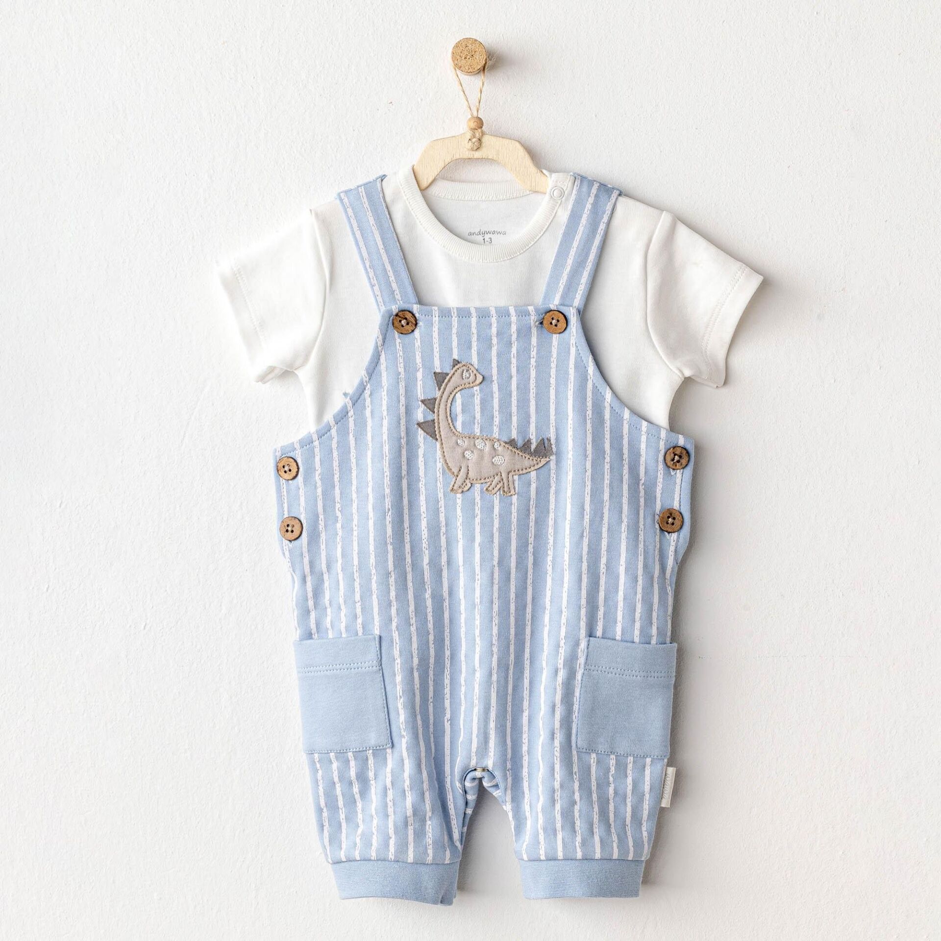 Andywawa AC25914 Jumpsuit Salopet Takım Blue