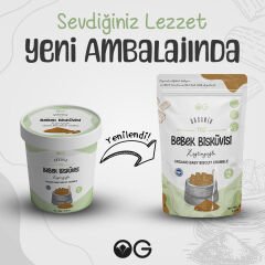 OG Natural Organik Toz Zeytinyağlı Bebek Bisküvisi 240 Gr 6+ Ay