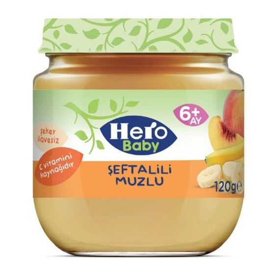 Hero Baby Şeftalili Muzlu Kavanoz Mama 120 Gr