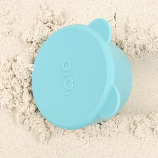 OiOi Silikon Kapaklı Mini Kase 2'Li Mini Bites Aqua Green / Powder Grey
