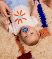 Bibs Studio Colour Block Kauçuk Emzik 0-6 Ay Sky Blue