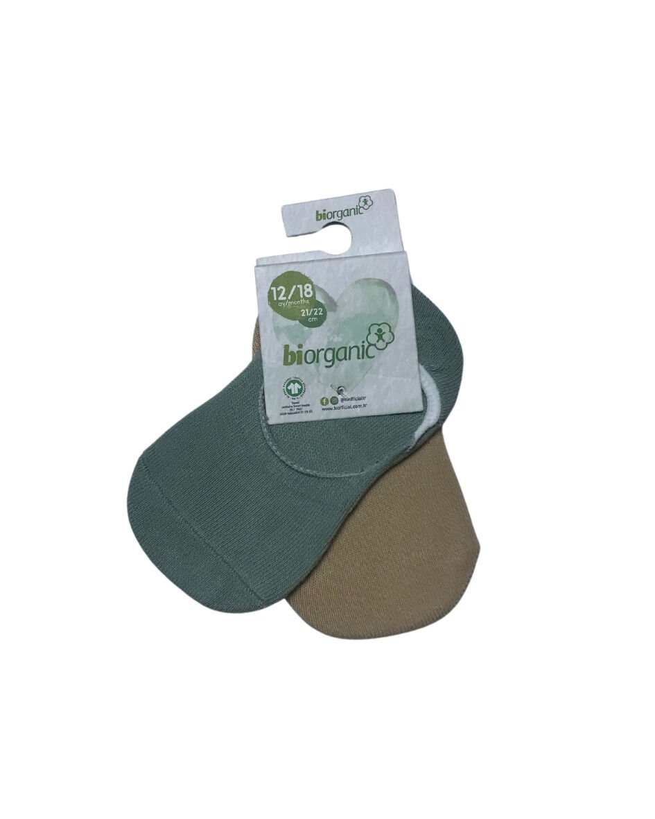 Bibaby Biorganic New Basic Kız 2'Li Babet Çorap 68486 Nil Bej