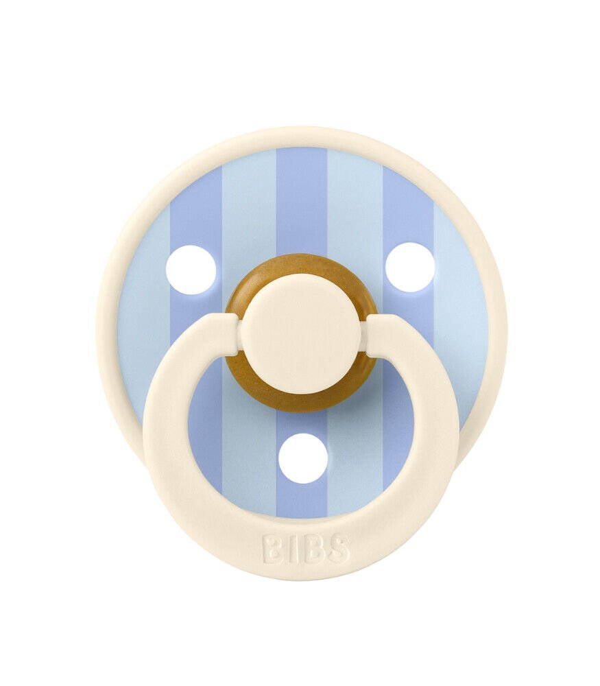 Bibs Studio Colour Block Kauçuk Emzik 0-6 Ay İvory / Dusty Blue