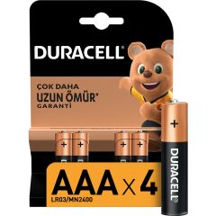 Duracell 4'Lü AAA İnce Kalem Pil