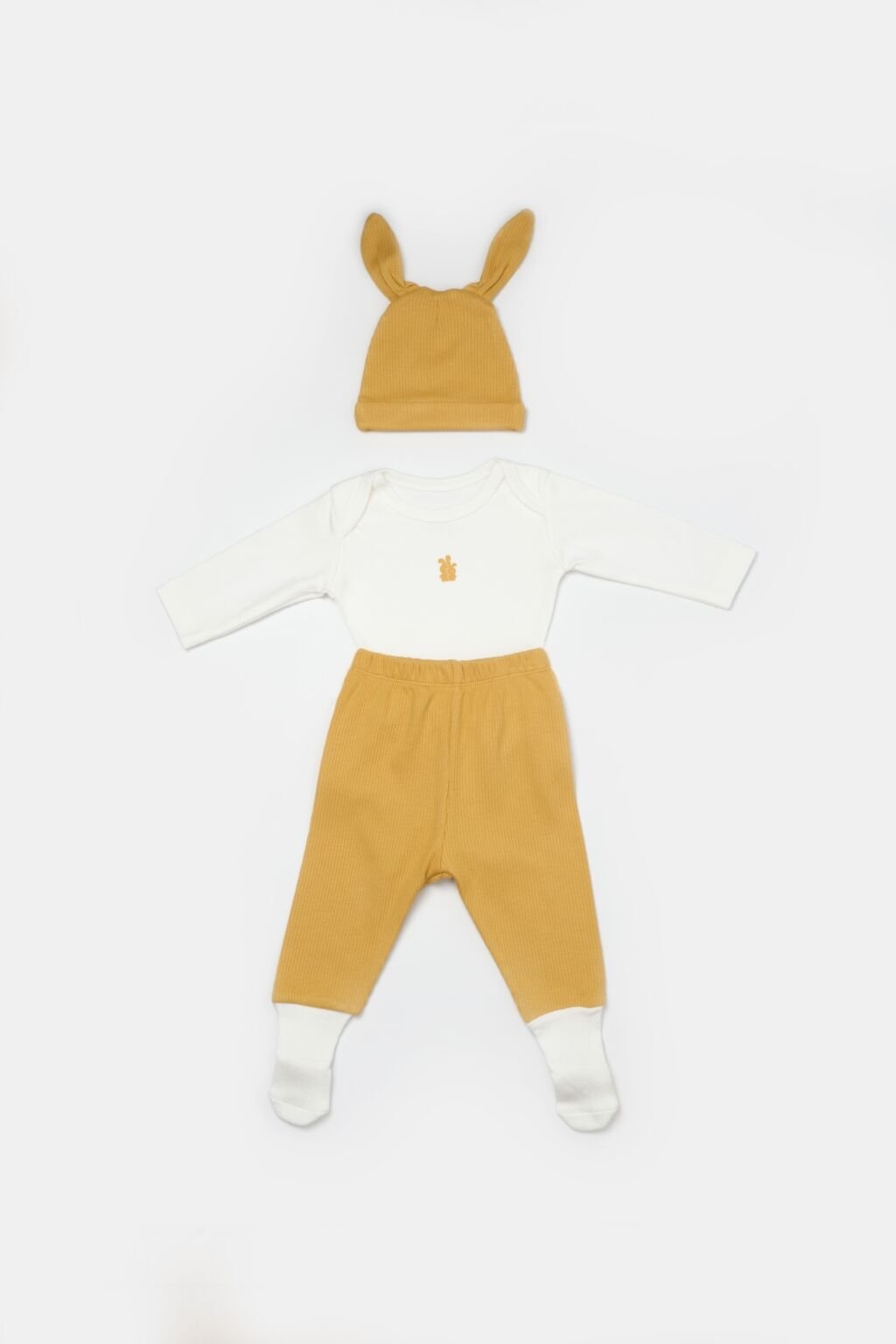 Bibaby Biorganic Bunny 3'Lü Bebek Takım 73326 Hardal