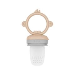 OiOi Silikon Püre Meyve Sebze Emziği Bubble Beige / Powder Grey