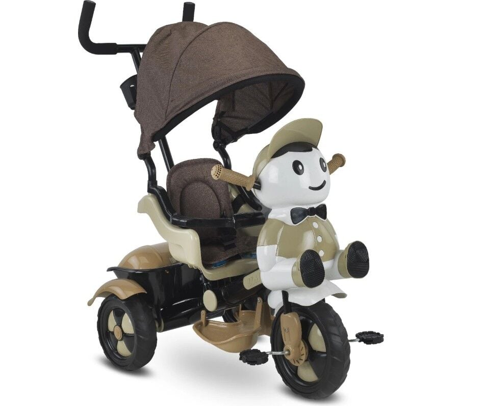 Babyhope 125A Yupi Triycle 3 Tekerli Kontrollü Bisiklet (Pedli) Kahve