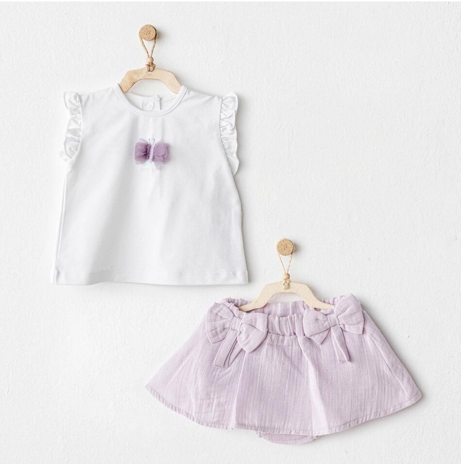 Andywawa AC25575 Magical Butterlfy 2'Li Bebe Takım Lila