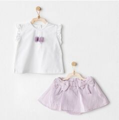 Andywawa AC25575 Magical Butterlfy 2'Li Bebe Takım Lila