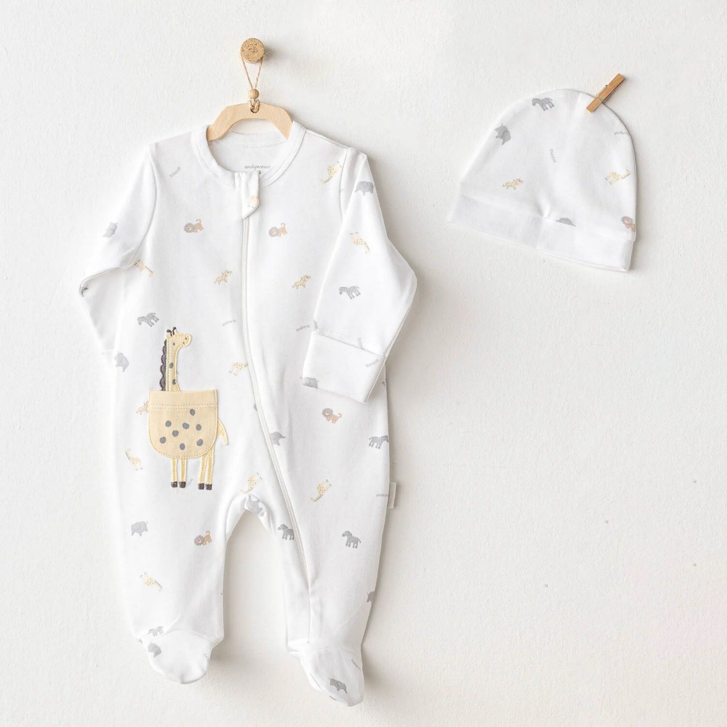 Andywawa AC25803 Little King Bebek Tulum Takım White