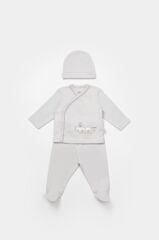 Bibaby Bimini Canvas Trains Boy 3'Lü Set 73349 Grey