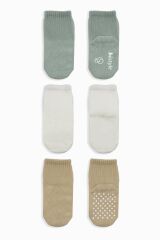 Bistyle Basic Kaymaz Penye Soket Çorap 3'Lü BS10107 Nil Ekru Bej