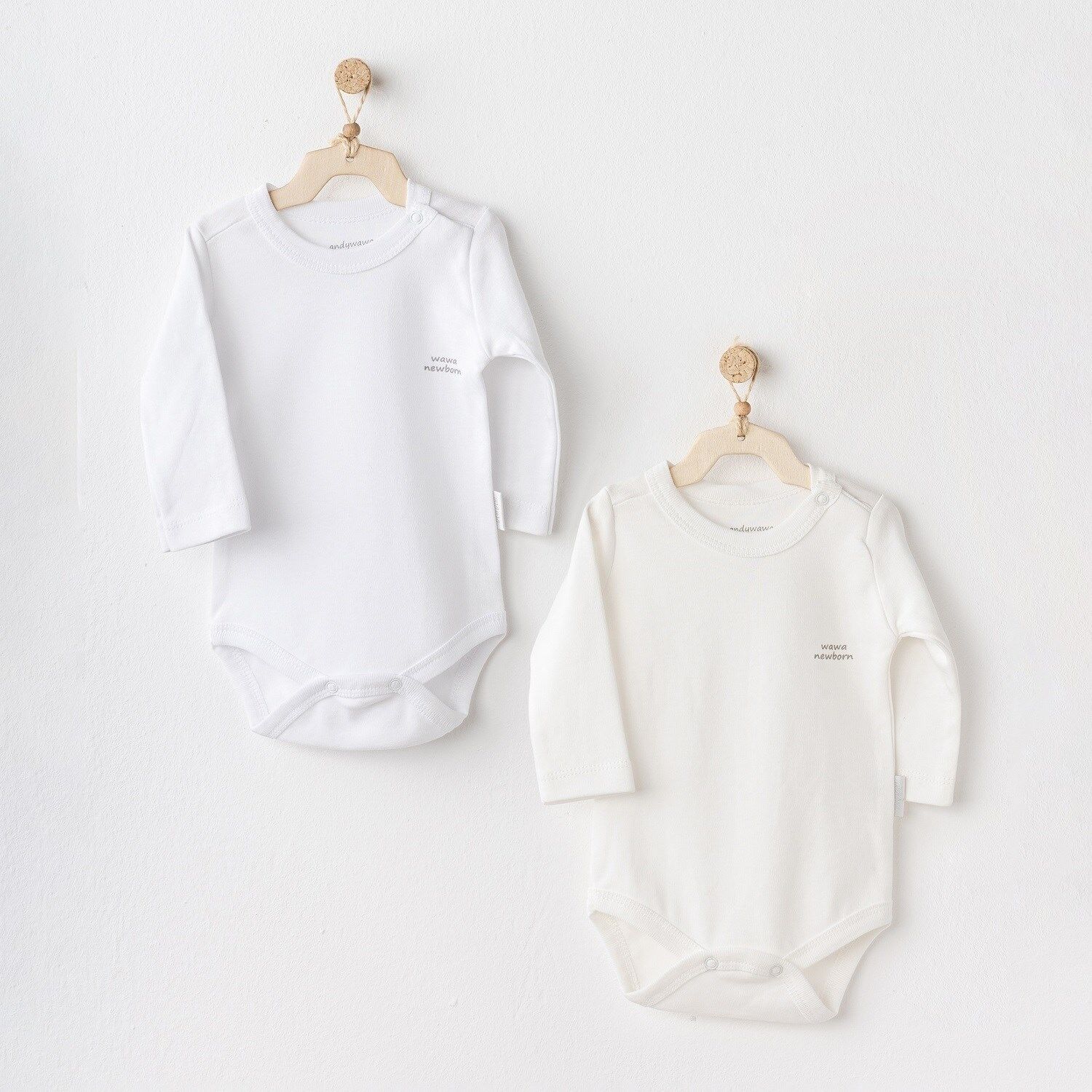 Andywawa AC25210 Long Sleeve 2'Li Basic Body Ekru