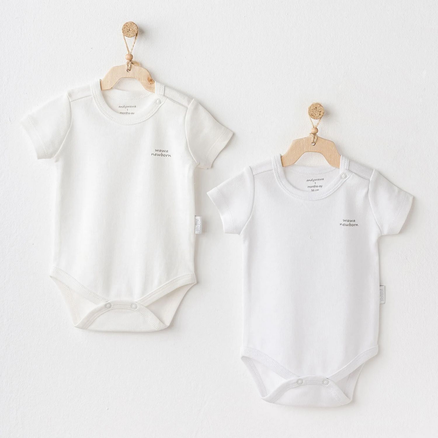 Andywawa AC25211 Short Sleeve 2'Li Basic Body Ekru