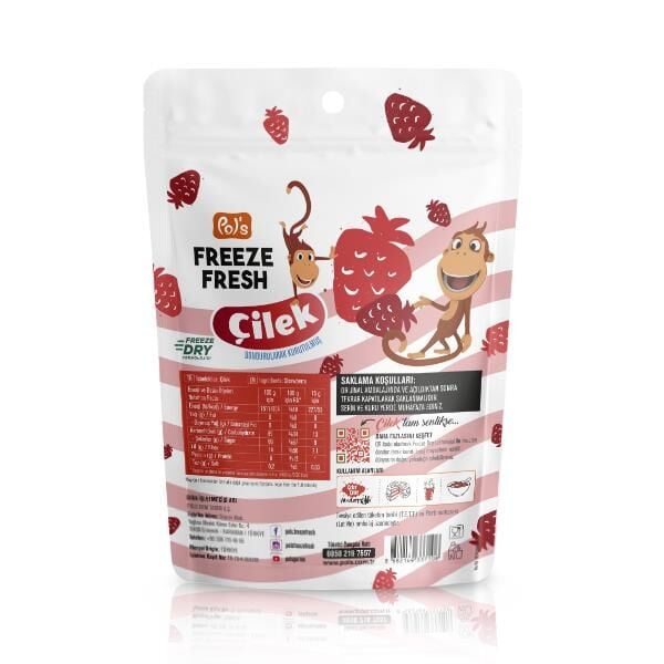 Pol’s Kukuli Freeze Fresh Bütün Çilek 15 Gr
