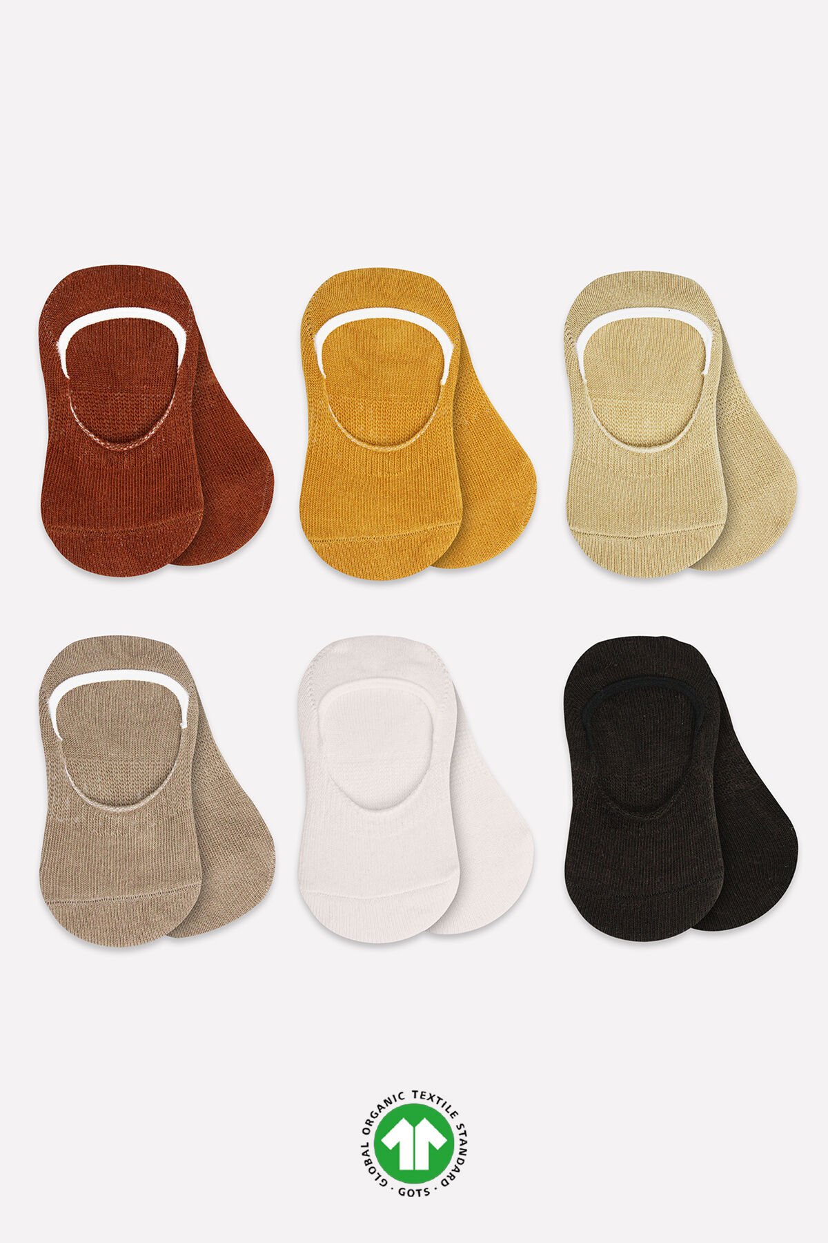 Bistyle Mix Babet Çorap 6'Lı BS30101M Toprak