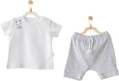 Andywawa AC25894 2'Li Basic Bebe Takım Grey Melange