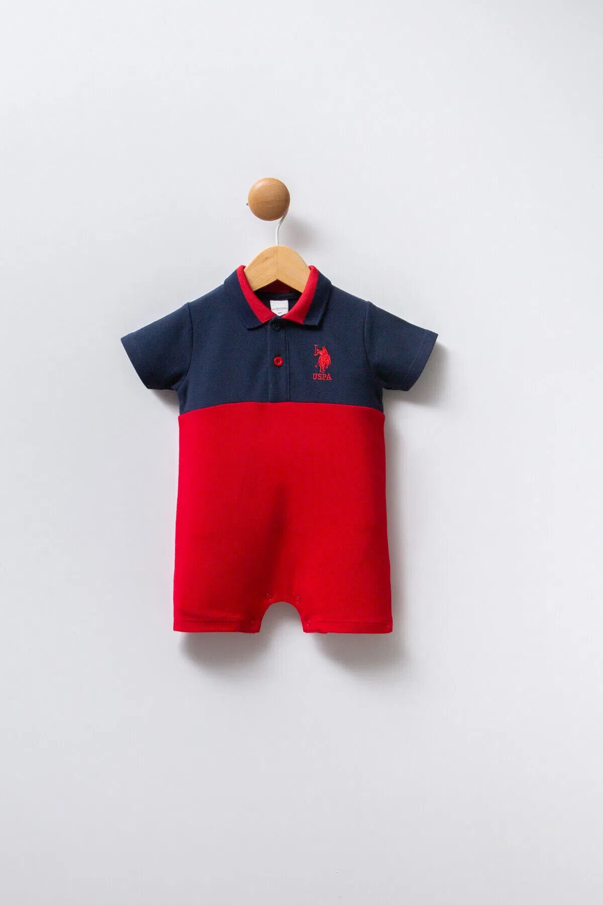 U.S Polo Bebek Tulum USB2343 Lacivert-Kırmızı