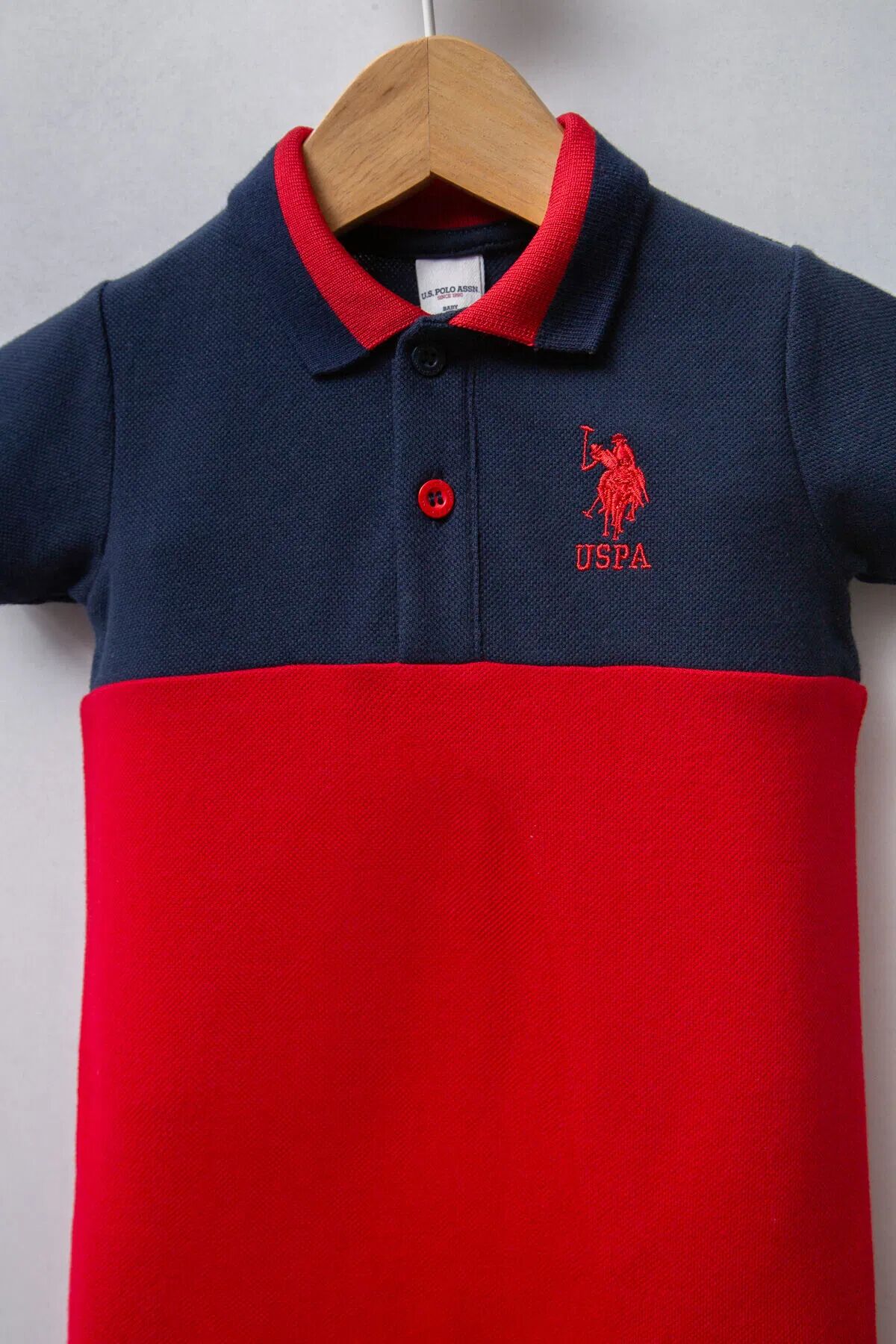 U.S Polo Bebek Tulum USB2343 Lacivert-Kırmızı
