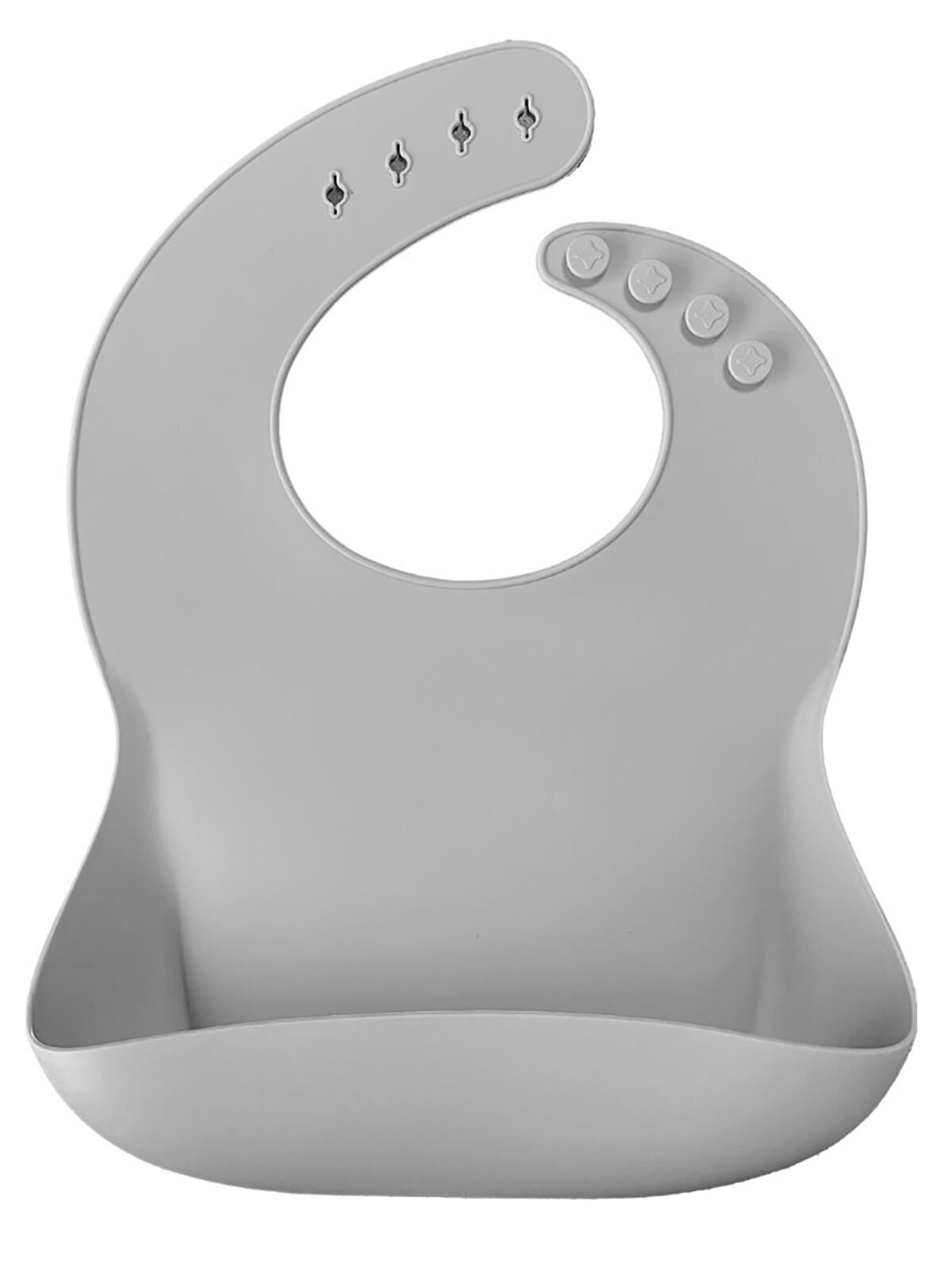 OiOi Basics Silikon Mama Önlüğü Powder Grey